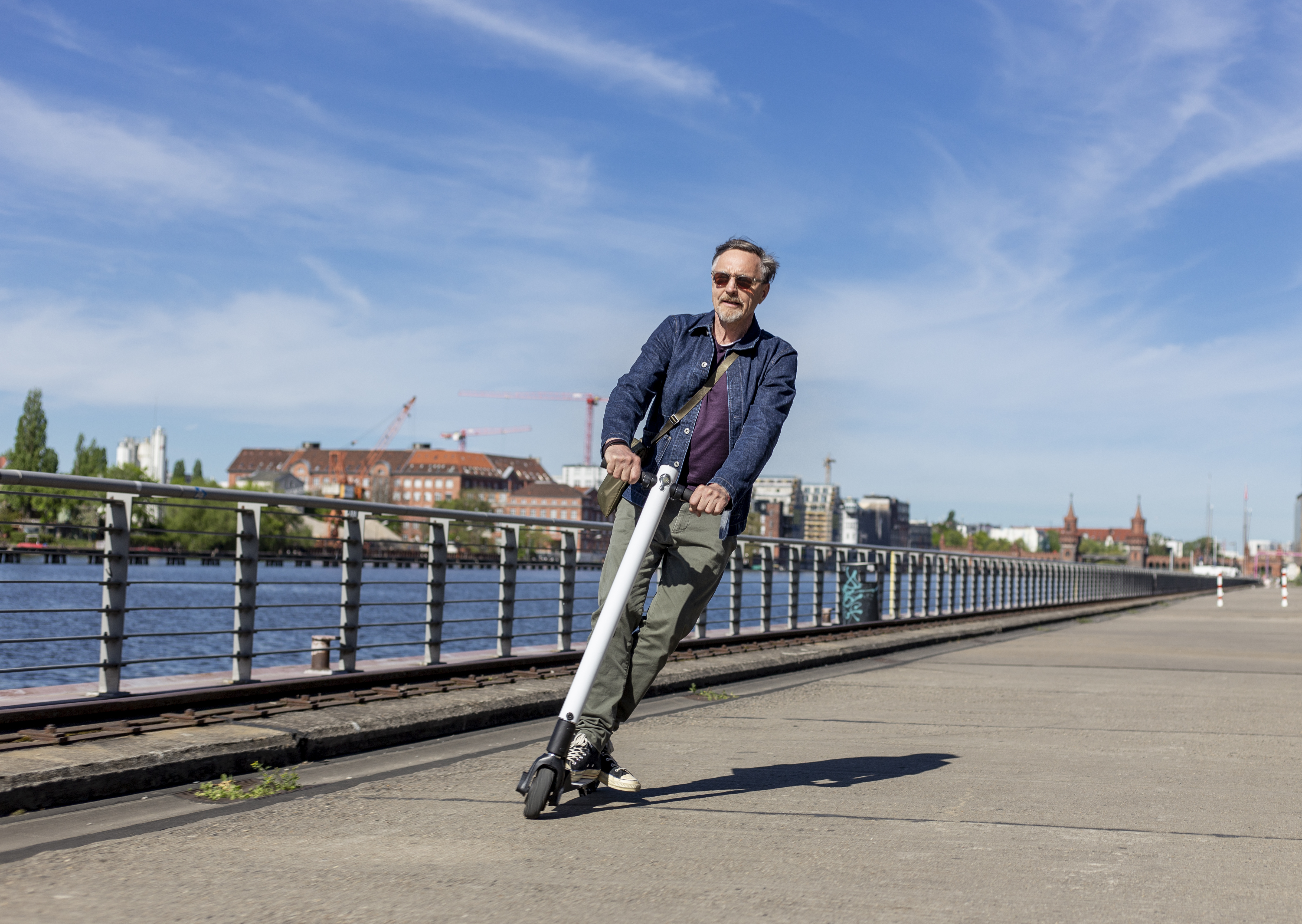 Man on Electric Scooter